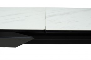 Стол CREMONA 160 KL-99 Белый мрамор матовый, итальянская керамика / черный каркас, ®DISAUR в Коротчаево - korotchaevo.mebel24.online | фото 4