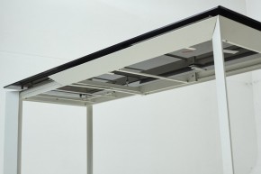 Стол CREMONA 180 KL-188 Контрастный мрамор матовый, итальянская керамика/ белый каркас, ®DISAUR в Коротчаево - korotchaevo.mebel24.online | фото 8