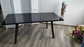 Стол ФИН 140 Черный, стекло/ Черный каркас М-City в Коротчаево - korotchaevo.mebel24.online | фото 9