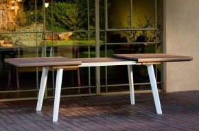 Стол Гармония раздвижной (Harmony Extendable) белый-капучино в Коротчаево - korotchaevo.mebel24.online | фото 3
