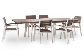 Стол Гармония раздвижной (Harmony Extendable) белый-капучино в Коротчаево - korotchaevo.mebel24.online | фото 6