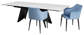 Стол IVAR 200 MARBLES KL-99 Белый мрамор, итальянская керамика, ®DISAUR в Коротчаево - korotchaevo.mebel24.online | фото 4