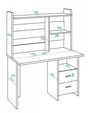 Стол компьютерный Домино Лайт СКЛ-Прям120+НКЛ-120 в Коротчаево - korotchaevo.mebel24.online | фото 2