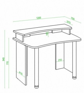 Стол компьютерный Домино Лайт СКЛ-Софт120+НКИЛ120 в Коротчаево - korotchaevo.mebel24.online | фото 3