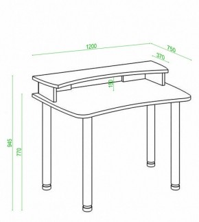 Стол компьютерный Домино Лайт СКЛ-Софт120МО+НКИЛ120 в Коротчаево - korotchaevo.mebel24.online | фото 2