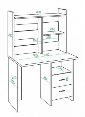 Стол компьютерный Домино Lite СКЛ-Прям100Р+НКЛ-100 в Коротчаево - korotchaevo.mebel24.online | фото 2