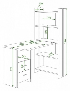 Стол компьютерный Домино Lite СТЛ-ОВ+С100Р в Коротчаево - korotchaevo.mebel24.online | фото 2