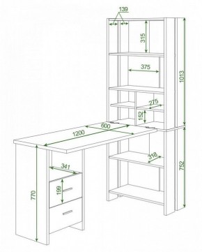 Стол компьютерный Домино Lite СТЛ-ОВ+С120Прям+ТЯЛ в Коротчаево - korotchaevo.mebel24.online | фото 2