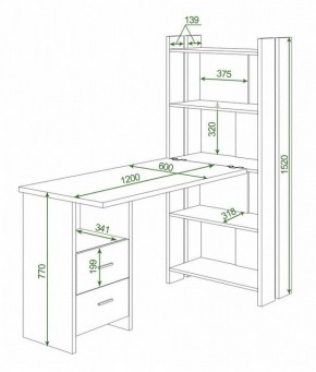 Стол компьютерный Домино Lite СТЛ-ОВ+С120Прям+ТЯЛ в Коротчаево - korotchaevo.mebel24.online | фото 2