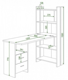 Стол компьютерный Домино Lite СТЛ-ОВ+С120Р в Коротчаево - korotchaevo.mebel24.online | фото 2