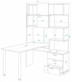 Стол компьютерный Домино нельсон СР-500М/140 в Коротчаево - korotchaevo.mebel24.online | фото 2