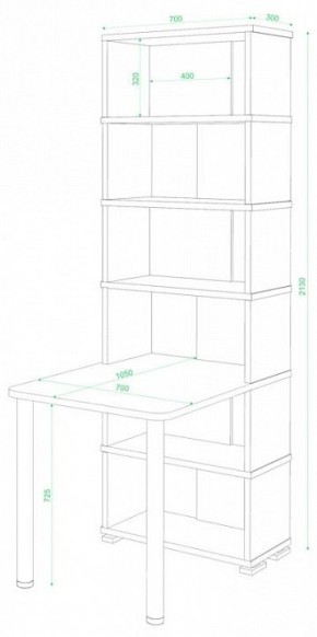 Стол компьютерный Домино СБ-10М/6 в Коротчаево - korotchaevo.mebel24.online | фото 2