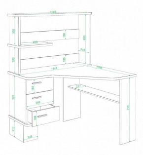Стол компьютерный Домино СД-45 в Коротчаево - korotchaevo.mebel24.online | фото 2
