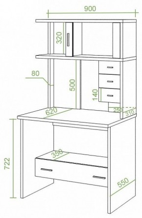 Стол компьютерный Домино СК-10М в Коротчаево - korotchaevo.mebel24.online | фото 2