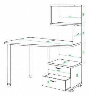 Стол компьютерный Домино СКМ-60 в Коротчаево - korotchaevo.mebel24.online | фото 5