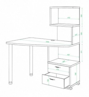 Стол компьютерный Домино СКМ-60 в Коротчаево - korotchaevo.mebel24.online | фото 2