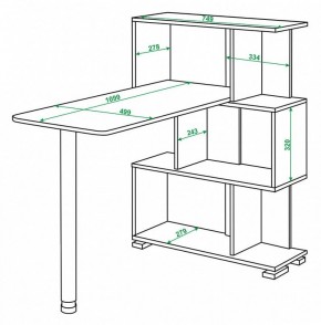 Стол компьютерный Домино СЛ-5-3СТ в Коротчаево - korotchaevo.mebel24.online | фото 2