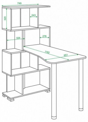 Стол компьютерный Домино СЛ-5-4СТ-2 в Коротчаево - korotchaevo.mebel24.online | фото 2