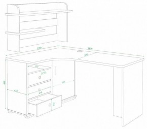 Стол компьютерный Домино СР-145 в Коротчаево - korotchaevo.mebel24.online | фото 2