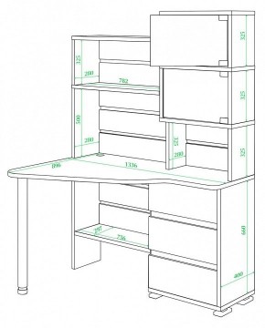 Стол компьютерный Домино СР-322 в Коротчаево - korotchaevo.mebel24.online | фото 2