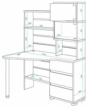 Стол компьютерный Домино СР-322 в Коротчаево - korotchaevo.mebel24.online | фото 2