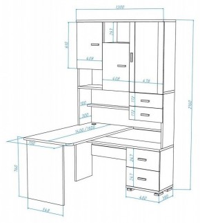 Стол компьютерный Домино СР-620/140 в Коротчаево - korotchaevo.mebel24.online | фото 2