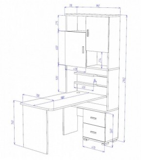 Стол компьютерный Домино СР-720/180 в Коротчаево - korotchaevo.mebel24.online | фото 2