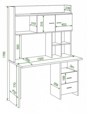 Стол компьютерный Нельсон Lite СКЛ-Прям130+НКЛХ-130 в Коротчаево - korotchaevo.mebel24.online | фото 2