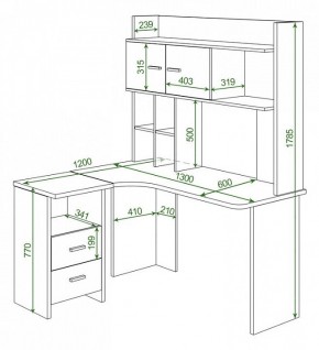 Стол компьютерный Нельсон Lite СКЛ-Угл130+НКЛХ-130 в Коротчаево - korotchaevo.mebel24.online | фото 2