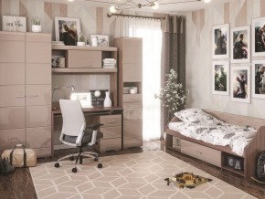 Стол компьютерный Симба Ясень шимо-Кофе с молоком в Коротчаево - korotchaevo.mebel24.online | фото 4
