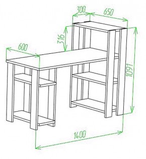 Стол компьютерный Slim СТН-110/140 в Коротчаево - korotchaevo.mebel24.online | фото 2