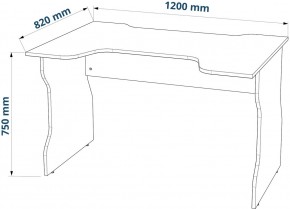 Стол компьютерный ВАРДИГ K1 120x82, антрацит/красный в Коротчаево - korotchaevo.mebel24.online | фото 3