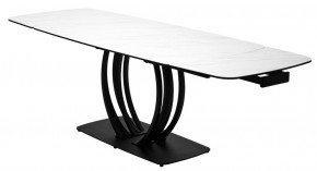 Стол MATERA 160 MARBLES KL-99 Белый мрамор матовый, итальянская керамика/ черный каркас, ®DISAUR в Коротчаево - korotchaevo.mebel24.online | фото 8
