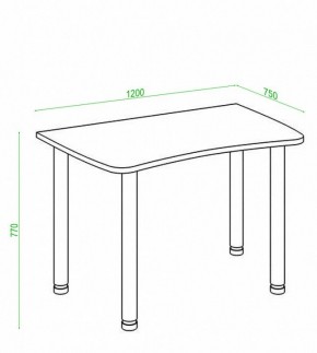 Стол офисный Домино Лайт СКЛ-Софт120МО в Коротчаево - korotchaevo.mebel24.online | фото 2