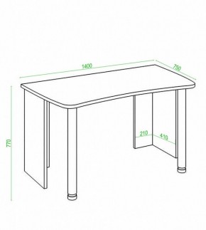 Стол офисный Домино Лайт СКЛ-Софт140 в Коротчаево - korotchaevo.mebel24.online | фото 3