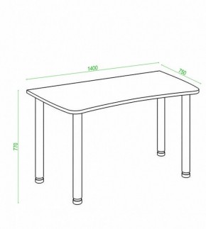 Стол офисный Домино Лайт СКЛ-Софт140МО в Коротчаево - korotchaevo.mebel24.online | фото 2