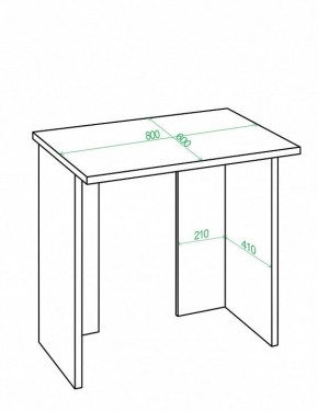 Стол письменный Домино Lite СКЛ-Прям80 в Коротчаево - korotchaevo.mebel24.online | фото 2