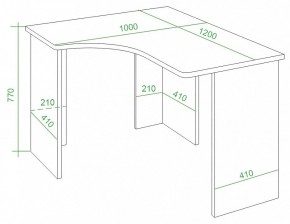 Стол письменный Домино Lite СКЛ-Угл120 в Коротчаево - korotchaevo.mebel24.online | фото 4