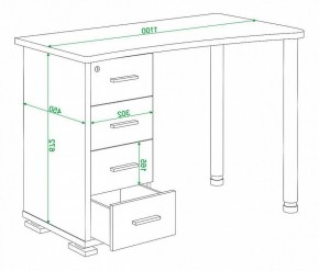 Стол письменный Домино нельсон СКМ-50 в Коротчаево - korotchaevo.mebel24.online | фото 5