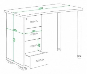 Стол письменный Домино нельсон СКМ-50 в Коротчаево - korotchaevo.mebel24.online | фото 5