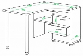 Стол письменный Домино СР-132С-140 в Коротчаево - korotchaevo.mebel24.online | фото 2