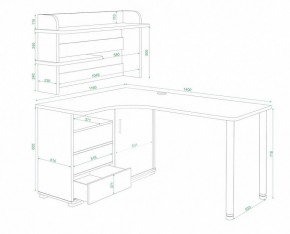 Стол письменный Домино СР-145СМ в Коротчаево - korotchaevo.mebel24.online | фото 2