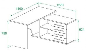 Стол письменный КСТ-109Л в Коротчаево - korotchaevo.mebel24.online | фото 3