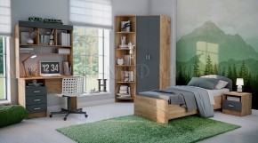 МАРТИНА Стол письменный (Графит/Дуб крафт) в Коротчаево - korotchaevo.mebel24.online | фото 2