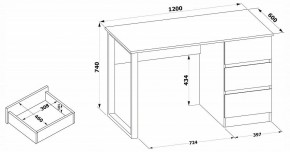 Стол письменный СПм-205 в Коротчаево - korotchaevo.mebel24.online | фото 4