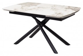 Стол RIVOLI 140 GLOSS LUXURY PANDORA SOLID CERAMIC / BLACK, ®DISAUR в Коротчаево - korotchaevo.mebel24.online | фото 1