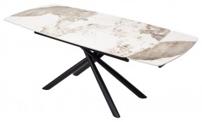 Стол RIVOLI 140 GLOSS LUXURY PANDORA SOLID CERAMIC / BLACK, ®DISAUR в Коротчаево - korotchaevo.mebel24.online | фото 2