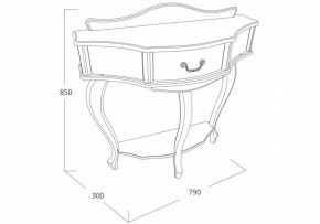 Стол туалетный Джульетта в Коротчаево - korotchaevo.mebel24.online | фото 2