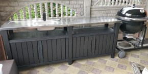 Столик для барбекю 415 Л (Unity Chef 415 L) графит в Коротчаево - korotchaevo.mebel24.online | фото 1