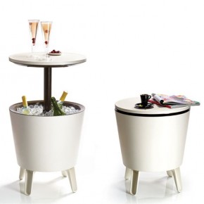 Столик-холодильник COOL BAR крем-шоколад в Коротчаево - korotchaevo.mebel24.online | фото 1
